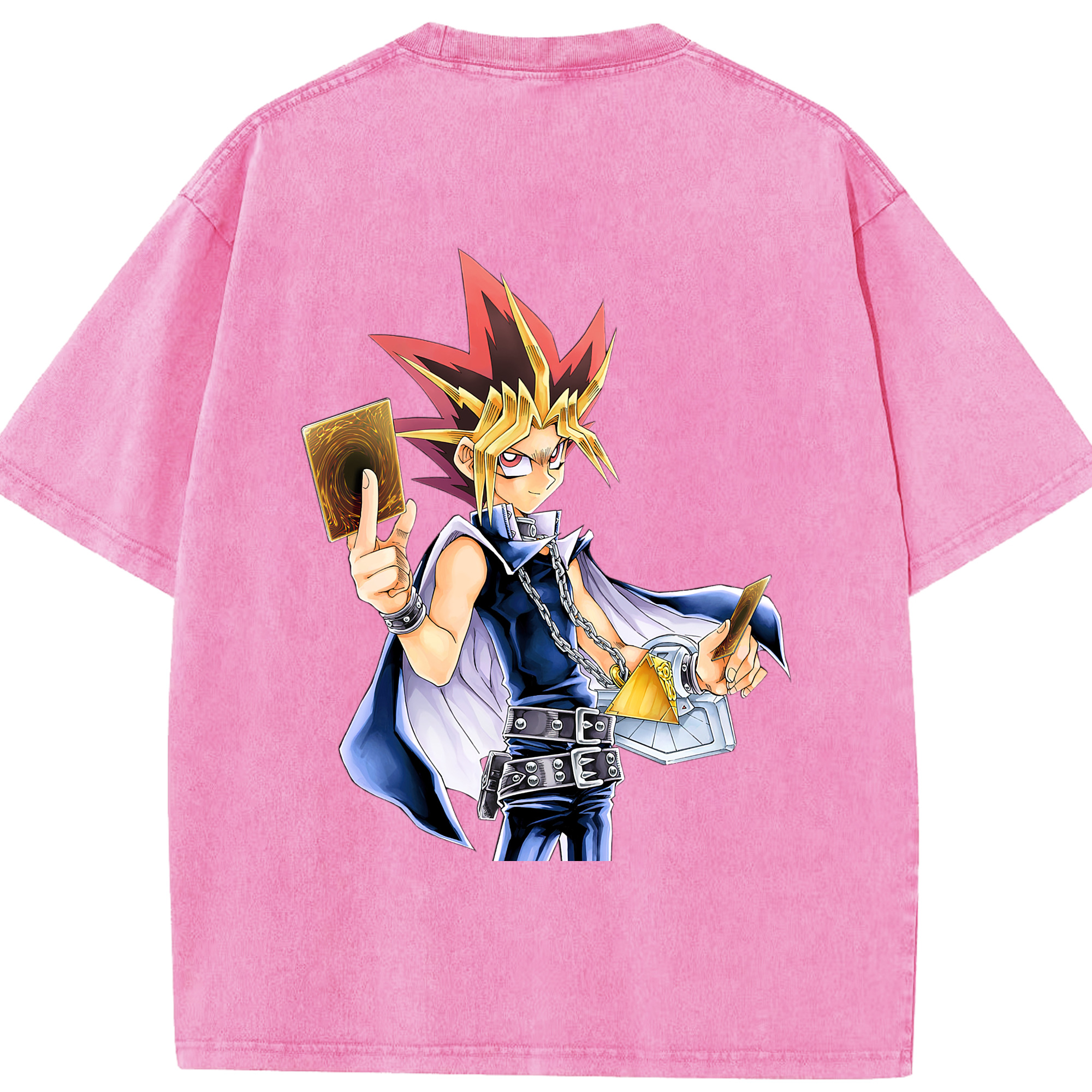 （画像用） 遊☆戯☆王 Yu-Gi-Oh! 綿100% ヴィンテージ風 半袖Tシャツ（背面プリント）